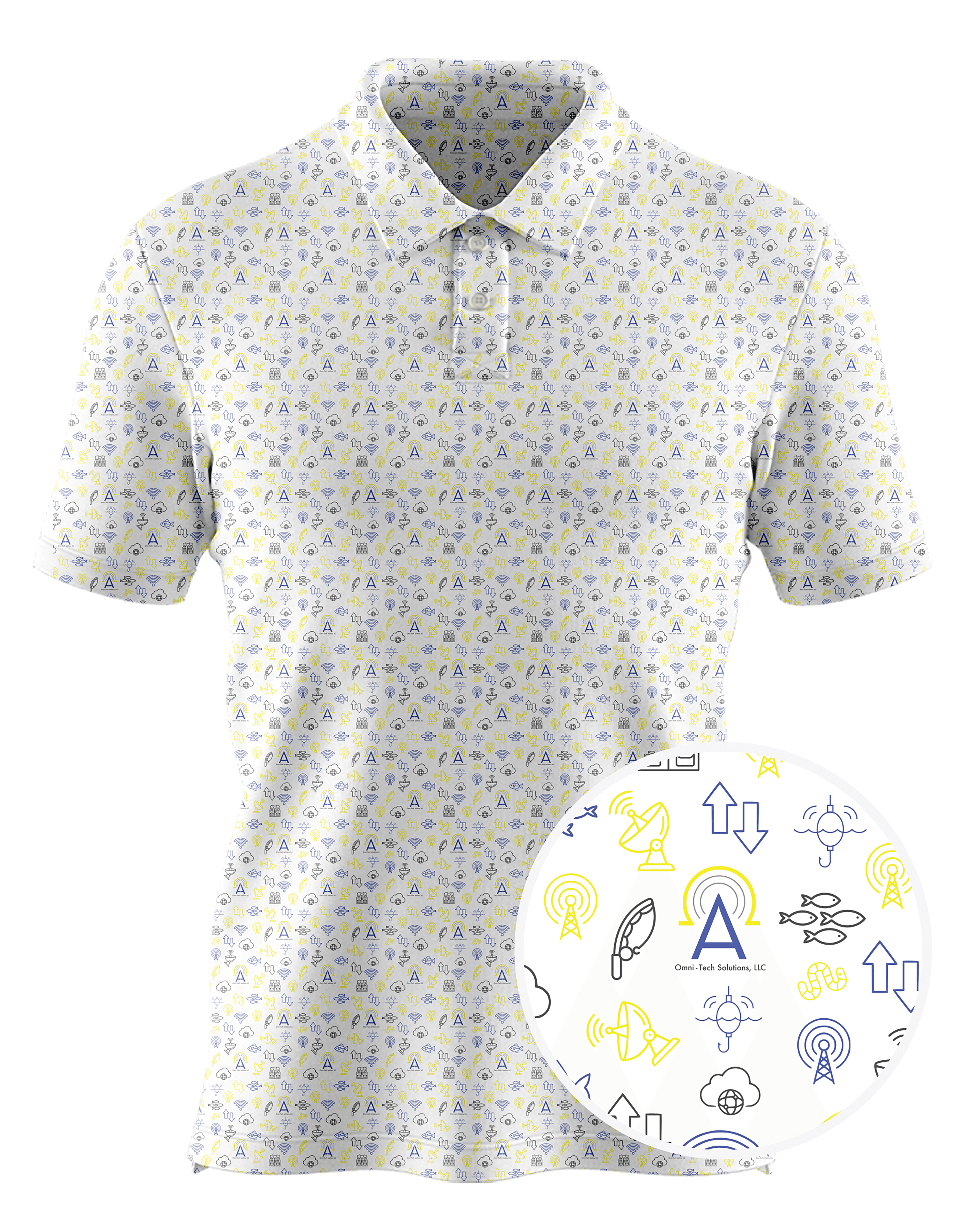 Omni-Tech Solutions, LLC custom all-over print polo
