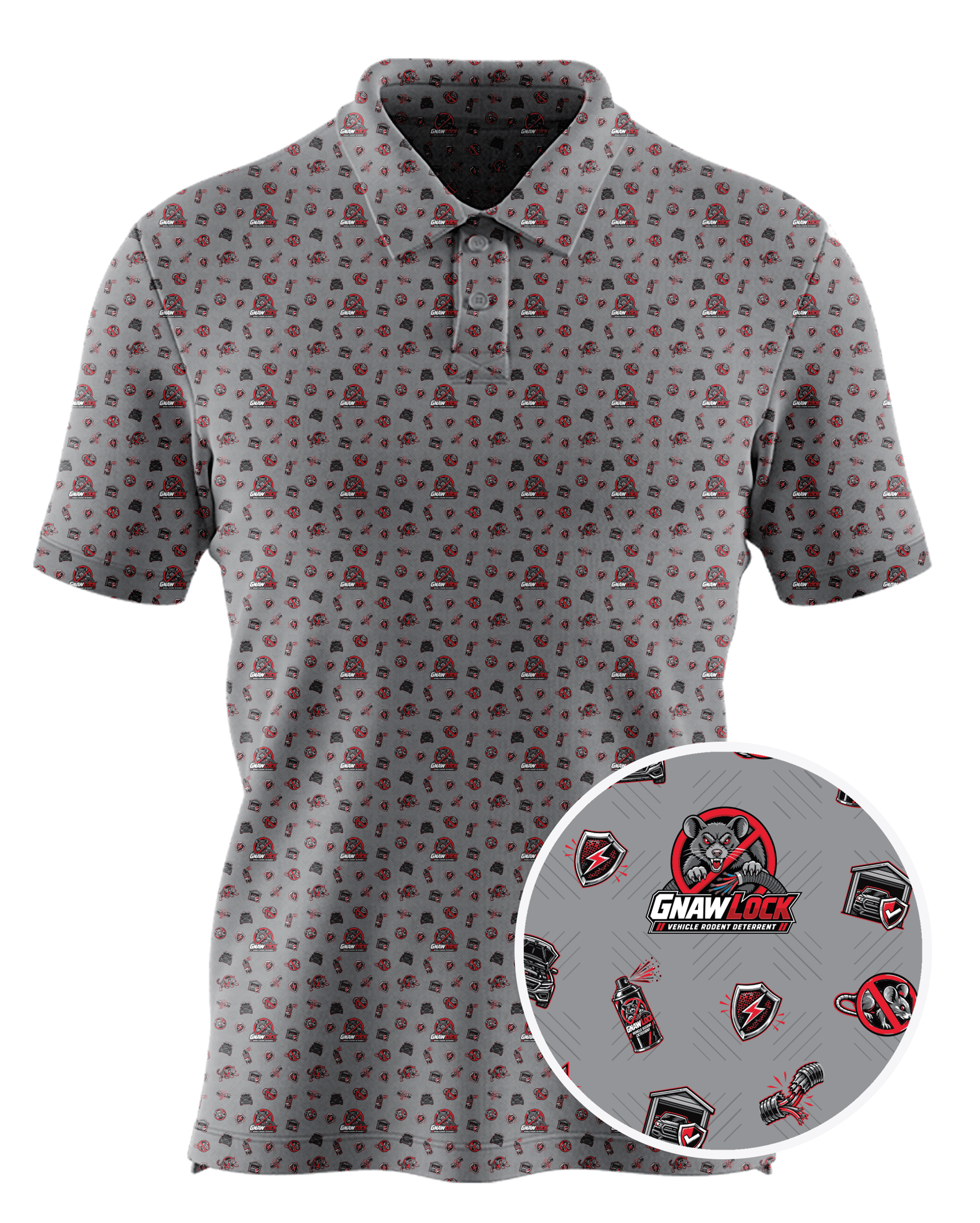 Gnawlock custom all-over print polo